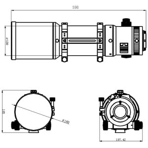 Omegon Rifrattore Apocromatico Pro APO AP 121/678 Quintuplet OTA - immagine 8