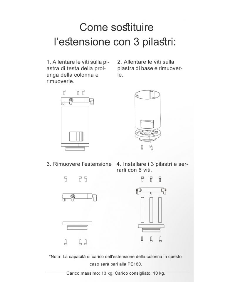 Estensione colonna ZWO per montaggio AM5 da 200 mm - immagine 10