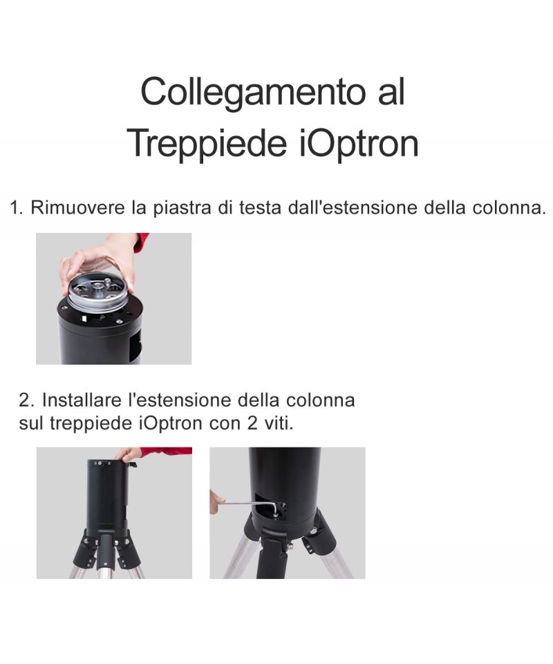 Estensione colonna ZWO per montaggio AM5 da 200 mm - immagine 9