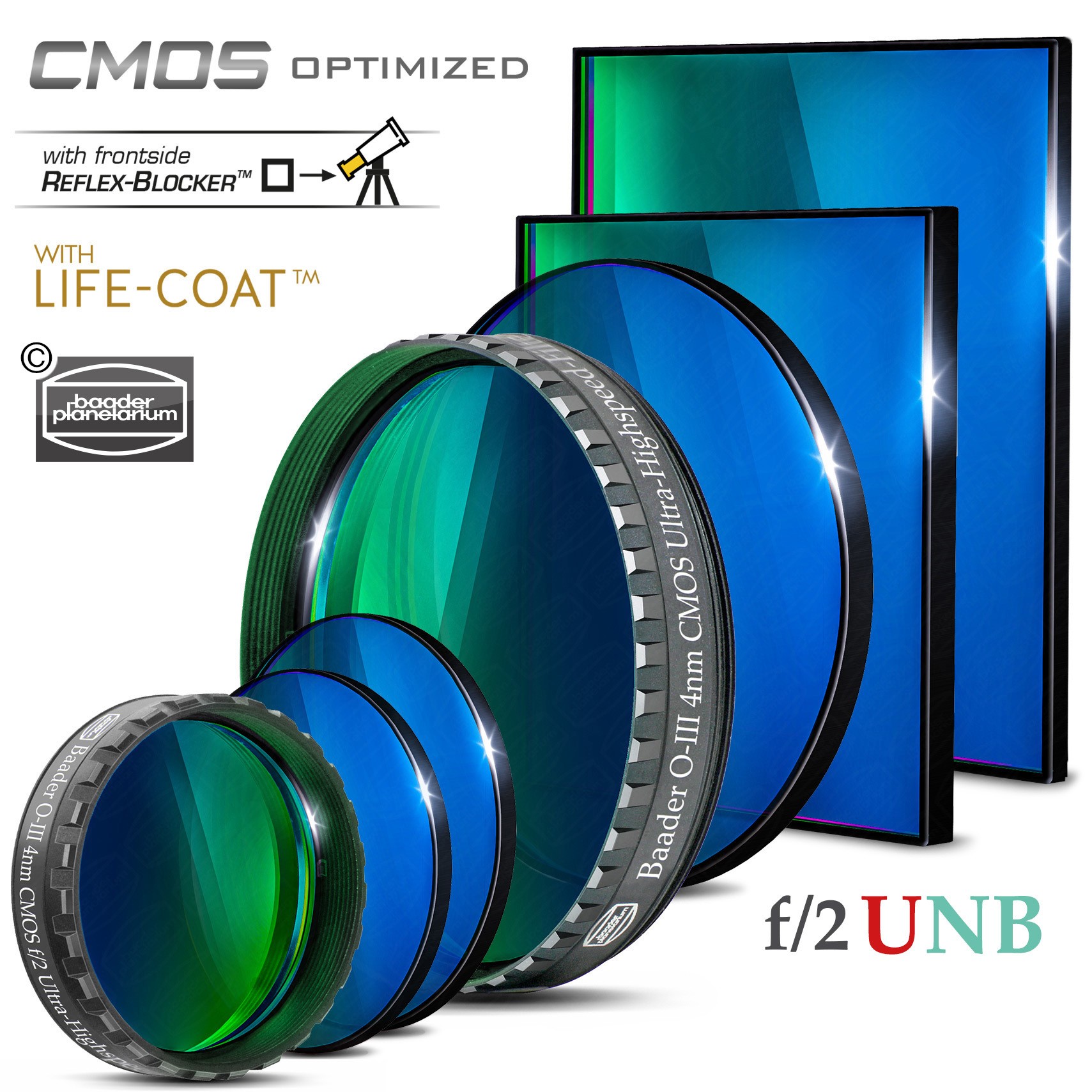 Baader Filtro ad altissima velocità O-III F/2 (4 NM) – OTTIMIZZATO CMOS