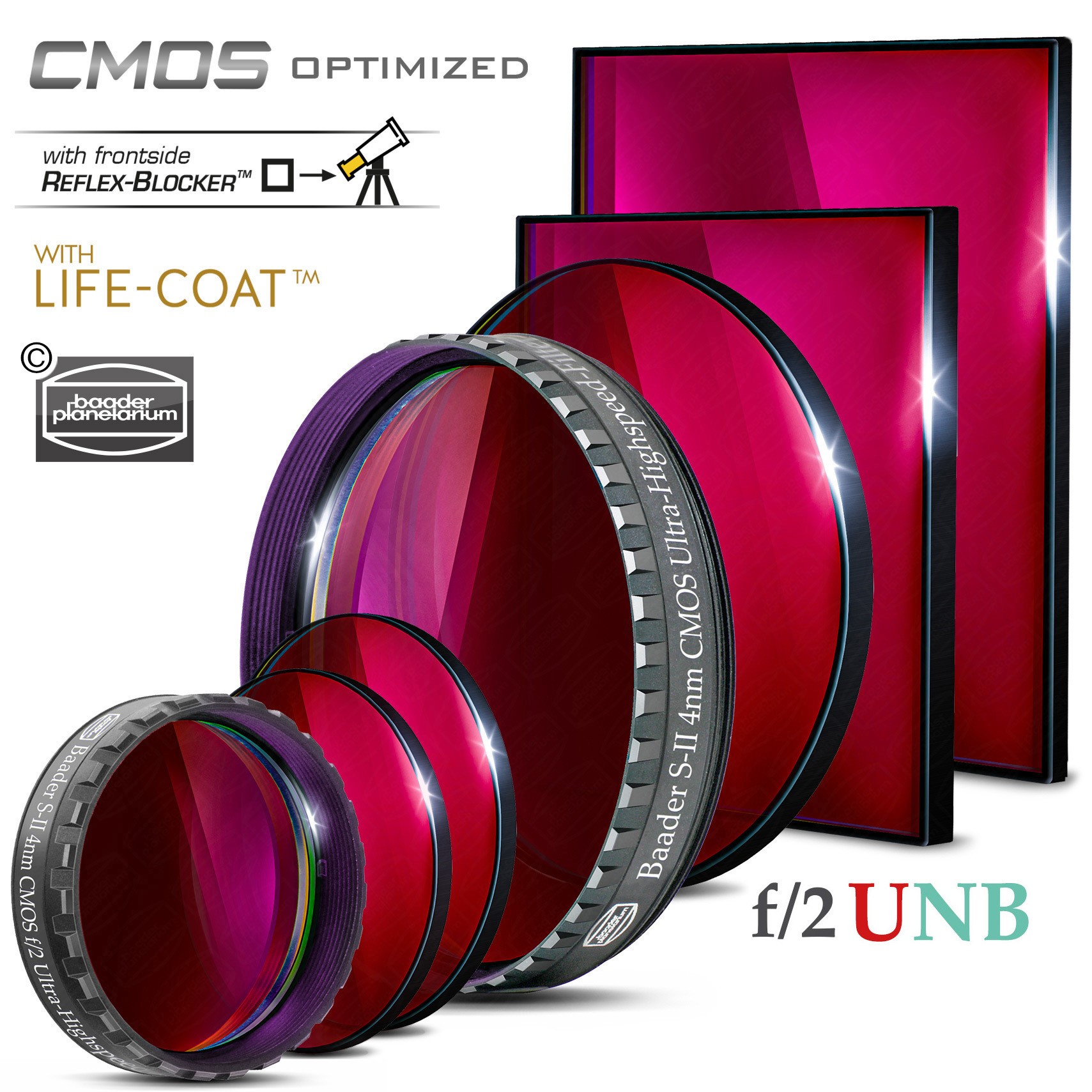Baader Filtro ad altissima velocità S-II F/2 (4 NM) – OTTIMIZZATO CMOS