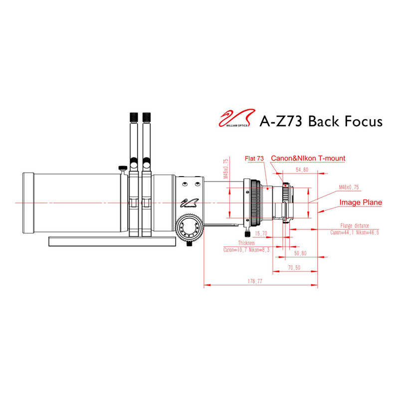 William Optics Rifrattore Apocromatico AP 73/430 Super ZenithStar 73 Red OTA - immagine 4