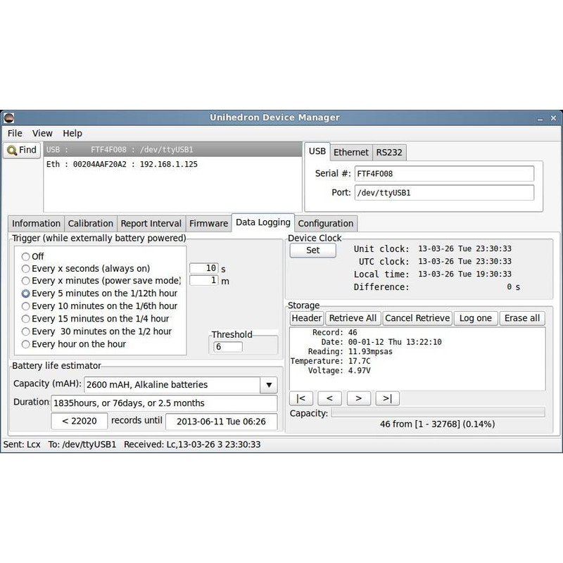 Unihedron Fotometro Sky Quality Meter SQM con lente - USB e registratore di dati - immagine 4