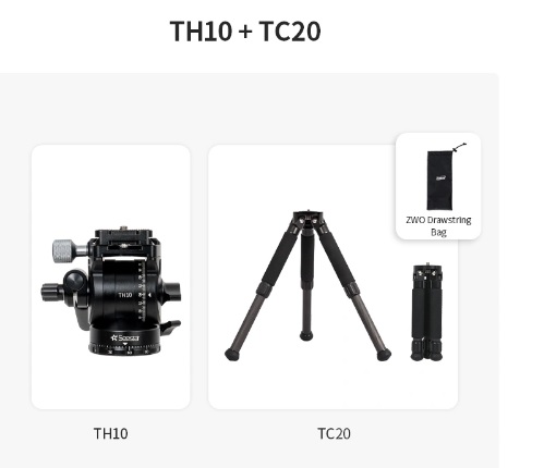 ZWO TH10 + TH20 Testa equatoriale e Treppiedi per Seestar