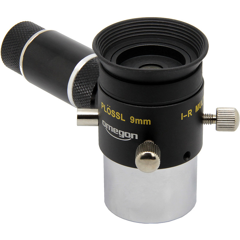 Omegon oculare con reticolo Plössl 9 mm, illuminato e decentrabile
